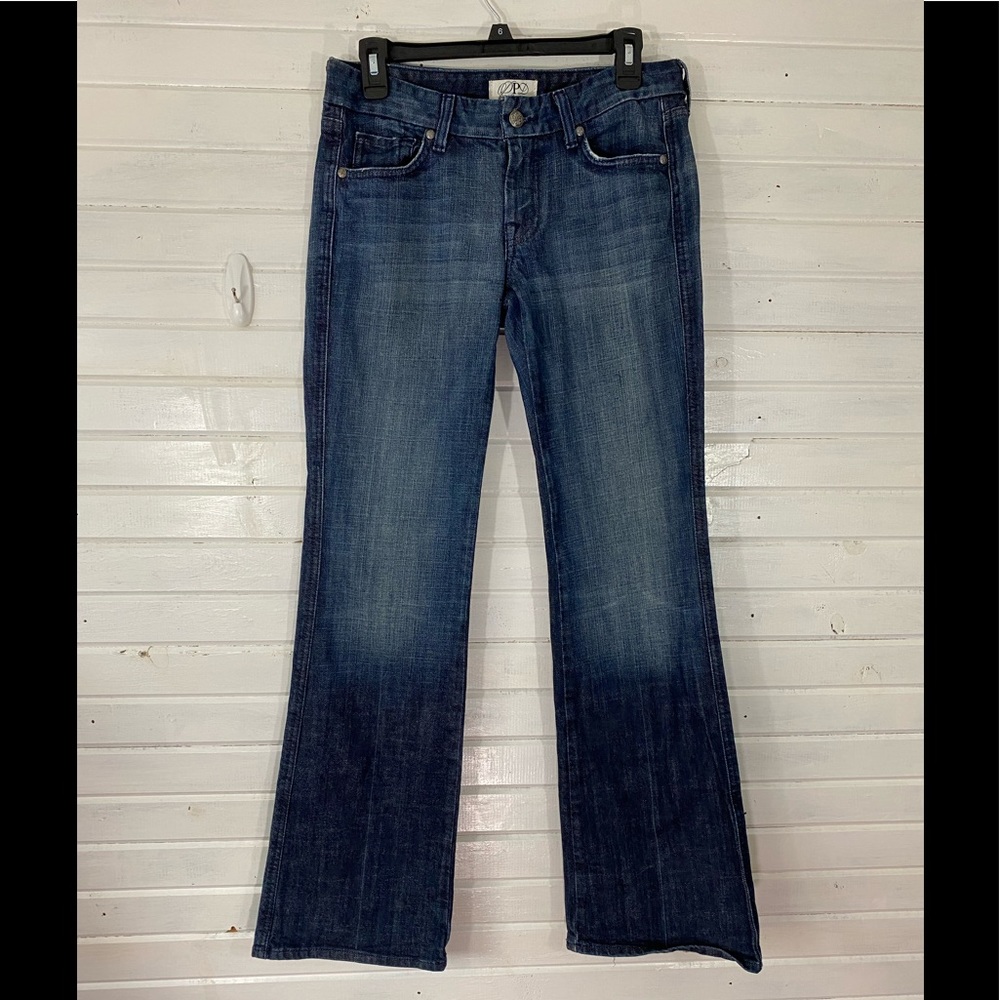 DPD Slightly Distressed Flare Jeans